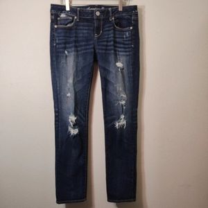 American Eagle Distressed Skinny Denim Jeans 10